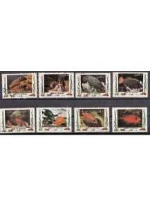AL QIWAIN francobolli tematica Fauna usati serietta pesci tropicali